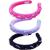 FROG SAC 3 Pearl Headbands for Girls Satin Braided Head Bands for Kids Cute Fashion Girl Braid Hair Accessories Hard Headband Pack for Children Black Purple Pink Hairbands with Pearls