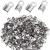304 Stainless Steel Fold Over Cord Ends Cord Crimp End Tips Fold-Over End Caps Leather Ribbon Ending Clasp Tips Jewelry Connector for Jewelry Making  3 x 8 mm (100 Pieces)