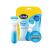 Scholl Velvet Smooth Electric Foot File Pedicure Hard Skin Remover with Extra Cracked Heel Roller Refill Blue 1 Count (Pack of 1)