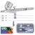 Master Airbrush Master Performance G233 Pro Set with 3 Nozzle Sets (0.2  0.3 & 0.5mm Needles  Fluid Tips and Air Caps) - Dual-Action Gravity Feed Airbrush  1/3 oz Cup  Cutaway Handle - How-to-Guide