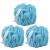 Bodylife Body Buffer Puff Exfoliating Bath & Shower Body Pouf Scrunchie Body Scrubber Blue & White 55g Triple Pack