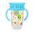 Nuby 360 Edge 2 Stage Drinking Rim Cup with Removable Handles & hygienic Cover: 10 Oz/ 300 Ml 12M+ Space Aqua 80809