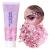 URAQT Body Glitter Gel 50ml Holographic Mermaid Sequins Glitter Chunky Cosmetic Glitter Face and Body Gel Sparkling Festival Party Lotion Glitter for Face Body Eye Hair Nail DIY Art (Pink)