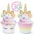 Unicorn Cupcake Toppers and Wrappers Decorations (30 of Each) - Reversible Rainbow Cup Cake Liners with Unicorn Topper  Cute Decorating Supplies for Girl Birthday Party