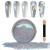 Laza chrome nail powder mirror effect metallic dust holographic glitter glittered manicure decoration reflective pigment for diy gel polish nail art resin crafts gifts laser silver
