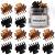 YOHAMA 12 pcs Small Hair Claw Clips 1 inch Durable Mini Jaw Clip Claw for Kids and Adult Multifunction Non-slip Hair Clips Black and Brown Colors Fixed Bangs Decoration Hairstyle. Brown+Black