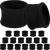20 Pieces Large Cotton Stretch Hair Ties Bands Rope Ponytail Holders Headband for Thick Heavy or Curly Hair  6.5 cm in Diameter (Black)