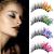 False Lashes 6D Fluffy Glitter Eyelashes Long Dramatic Colorful Lashes Decorative Fun Fake Eyelashes Wispy Mink Costume Eyelashes False Eyelashes for Halloween Cosplay Makeup  4 Pairs (Elegant Style)
