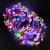 Led flower wreath headband 12pcs - Garland light colored headgear floral tiara hair jewelry festival birthday christmas party wedding decor flower wreath headdress