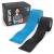 Truetape Kinesiotapes - 2 kinesiology tape roll (5m x 5cm) |Waterproof & Elastic Kinesiotape |Skin -friendly sport tapes i blue & black 500 x 5 cm (2 pieces) black + blue