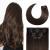 Clip in Hair Extensions Real Human Hair Dark Brown 70G Real Hair Extensions Clip in Human Hair Extensions 7pcs 16clips One Pack (18 Inch 2) 18 Inch Dark Brown