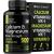 Calcium Magnesium Supplement Bone Strength Supplements  alcium with Vitamin D & K2 Plant Based Calcium Pills for Women and Men Magnesium + Calcium Supplement 500MG Per Serving 90 Vegan Capsules