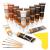 NADAMOO Wood Furniture Repair Kit Wood Filler Scratch Repair Furniture Touch Up Kit Cover Surface Scratch for Wooden Floor Table Door Cabinet Veneer, 12 Dark Color Kit Black White Gray Oak