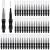 100 Pcs Micro Eyebrow Brush with Cap Brow Lamination Brush Eyelash Brow Brush Lash Filler Eyebrow Lash Lift Tools for Eyebrows and Eyelashes Extensions (Black)