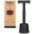 Black Metal Safety Razor with Razor Stand | Single Blade Razor for Men and Women | Manual Razor Men | Safety Razors for Men | Fits All Safety Razor Blades | Shaving Razor | Waste Free Products |Bambaw Black with Stand