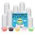 500 sets - 2oz Disposable Plastic Souffle / Portion Cups with Lids Bulk Perfect for Shot Glasses, Condiments, Toppings, Dressings, Sampling 2 oz Souffle Cups and Lids - 500 Sets