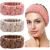 3 Pieces Spa Facial Headband for Makeup and Washing Face Women Spa Yoga Sports Shower Facial Head Band Elastic Head Wrap for Girls and Women (Pink Gray Dark Brown)