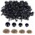 UPINS 500 Pieces 6-12MM Black Plastic Safety Eyes with Washers for Crochet Animal Crafts Doll Making Supplier Bulk (4 Sizes) A:6-12MM