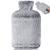 BOLEi Hot Water Bottle with Luxury Cosy Faux Fur Cover 2L Leakproof Large Hot Water Bag for Neck Shoulder Pain and Hand Feet Warmer Ideal for Women Seniors & Children (Grey) Grau