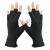 Migliore Wear 2 Pairs UV Gloves for Gel Nails Anti UV Gloves 100% Cotton Fingerless Moisturising Gloves - UV Protection Gloves for Gel Nail Lamp Eczema SPA Dry Hands 2 Pairs-Black Black-S/M