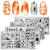 Whaline 4 Pieces Halloween Nail Art Plates Image Stamp Templates Stamping Kit DIY Print Manicure Salon Design