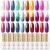 COSCELIA Color Changing Gel Nail Polish Set 10 Pcs Glitter Mood Temperature Change Gel Polish Soak Off Pink Blue Green Full Colors Nail Polish Gel Manicure Nail Starter Kit for Women Girl KIT D