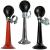 3 Pack Bike Bugle Horn Metal Air Horn Retro Metal Squeeze Bulb Clown Horn Fits Kids Bicycle Handle Bar and Golf Cart, Silver, Black , Red sliver, black and red