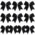 DEEKA 10 PCS 8 Rhinestones Large Cheer Hair Bows Glitter Cheer Ponytail Holder Handmade for Teen Girls Softball Cheerleader Sports -Black 8 Inch (Pack of 10) Black+Rhinestone (Pack of 10)