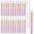 TUZAZO 40 Pieces Pink Lash Shampoo Brushes Set - 20pcs Glitter Crystal Eyelash Extension Cleanser Brushes with 20pcs Plastic Travel Tubes - Nose Pore Deep Cleaning Brush for Blackhead Removing Facial Cleansing 20 brushes...