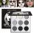 Gray Eyeshadow Palette Black Grey White Silver  Blendable Smokey Eye Eyeshadow Palette Long Lasting Smoky Eyeshadow for Halloween SFX Clown Skull Goth Makeup Palette Look Dark Eye Shadow Pallet- Panda