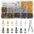 480 Sets Rivets for Leather  Leather Rivet Kit  4 Colors 3 Sizes Leather Rivets and Snaps for Leather Crafts  Clothes  Shoes  Leather Boots  Bags  Decoration (Gold  Silver  Bronze and Gunmetal)