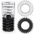 Reskthetic - High -quality spiral hair tie gently for hair sustainable environmentally friendly (telephone cable braid rubber) for girls & women (4 cm) (10x black/transparent)