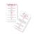 Brow Lamination Aftercare Instruction Cards | 50 Pack | 2x3.5 inches Business Card Size | Starter Lift Kit with Tint at home diy aftercare supplies | White with Pink Design