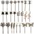 inSowni 24 Pack/12 Pairs Pretty Brown Bronze Vintage Retro Leaf Flower Butterfly Hair Pins Decorative Bobby Pins Fancy Hairpin Cute Hair Clips Thin Fine Short Hair Barrettes Accessories for Women Girl