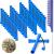 48 Pieces Hair Perm Rods Short Cold Wave Rods Plastic Perming Rods Hair Curling Rollers Curlers with Steel Pintail Comb Rat Tail Comb for Hairdressing Styling Supplies (0.35 Inch Blue and Dark Blue) 0.35 Inch (Pack of 48) Blue