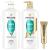 Pantene Shampoo, Conditioner and Hair Treatment Set, Smooth and Sleek for Frizz Control, Safe for Color-Treated Hair