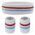 Yolev striped welding band set sports headband bracelet (1 headband and 2 bracelets) set welding straps for sporty men and women white red blue white red