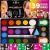 Zenovika Face Paint Kit for Kids - 60 Jumbo Stencils, 15 Large Water Based Paints, 2 Glitters - Halloween Makeup Kit, Professional Face Paint Palette, Safe for Sensitive Skin, Face Painting Book 15 Color Face Paint Kit