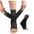 ABIRAM Foot Sleeve (Pair) with Compression Wrap Ankle Brace For Arch Ankle Support Football Basketball Volleyball Running For Sprained Foot Tendonitis Plantar Fasciitis Black X-Large