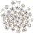 BETITETO Rhinestone Flower Hair Pins  40 Pcs U-Shaped Crystal Party Wedding Bridal Hair Accessories for Women Girls (White)