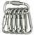 Outmate Aluminum D-Ring Locking Carabiner Light but Strong NOT for Climbing(Pack of 6)