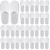 Hestya 36 pairs Spa slippers Multipack disposable shoes for guests Hotel slippers made of velvet white guest shoes with closed tip for women men girl party travel apartment usage