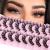 ALPHONSE Russian Lashes Clear Band False Eyelashes Natural Look D Curl Curly Fake Lashes Russian Strip Faux Mink Eyelashes 9 Pairs Pack D-Natural D-curl