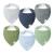 Lulu moon bib baby triangular scarf baby muslin scarf baby for boy and girl (6 pieces river)