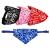 Pagezol 4 Pack Dog Bandana Collar Boho Dog Scarfs Pet Scarf Neckerchief Triangle Dog Bids Kerchief Adjustable Strap Bandana for Small Medium Large Girl or Boy Dogs and Cats(Red Blue Black Pink) (S)