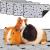 4 pieces of guinea pigs cage fleece guinea pigs in a absorbent guinea pig pipi pads reusable slippery guinea pig matt with star pattern (14 x 28 inches)