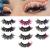 outopen 10 Pairs Lashes with Color on End, Colored Lashes Set, 6D Long Fluffy Mink False Eyelashes with Rhinestone, Dramatic Butterfly Lashes, Halloween Cosplay Masquerade Party Daily Eye Makeup Tools 02B-Mix Colored 10 Pairs