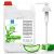 Aloe vera gel from organic plants from the Canary Islands Skincare babies and pets fresh leaf vegan sunburn moisture cream face 100% pure natural 2000 ml natural aloe vera 1 piece (1 Pack)