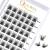 Eyelash single quewel individual eyelashes lashes natural mat mega c curl 12mm eyelash segments wide foundation individual eyelashes for eyes makeup diy eyelash extensions (fluffy-c-12) 1 piece (1 Pack) matt mega-c-12mm