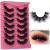Mink Lashes Fluffy 8D False Eyelashes Wispy Eye Lashes Cat-Eye Long 18MM Dramatic FANXITON 7 Pairs Pack Volume Thick Faux Mink Lashes Multipack C-18MM-06